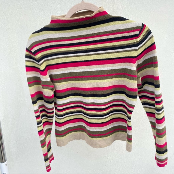 Y2K Multicolor Striped Sweater Size Large - Picture 2 of 4